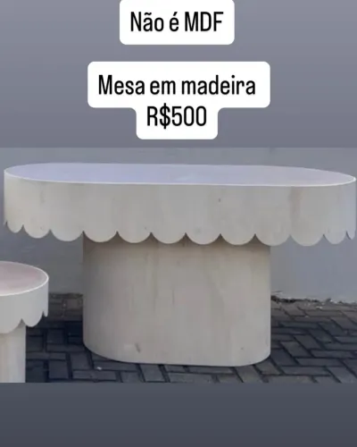 Mesa madeira festa