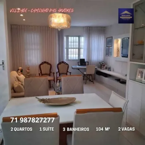 VILLAGE DUPLEX, 2 QUARTOS (1 SUÍTE), 104M², NO CAMINHO DAS ÁRVORES