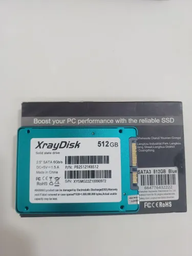 HD ssd xray disponível 512 gigas
