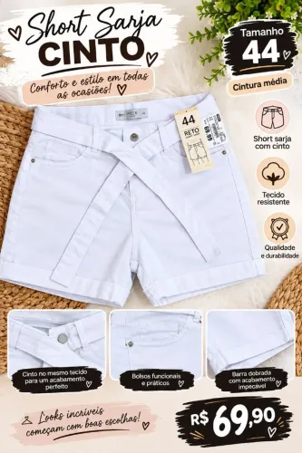 Short jeans feminino 