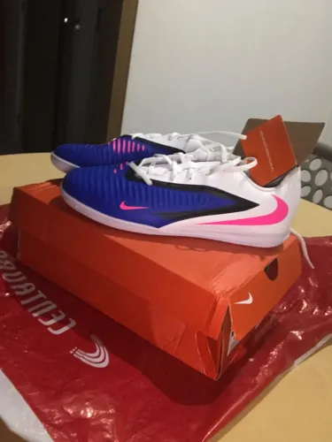 Chuteira Nike Futsal Azul Rosa Original - Nova com Etiqueta