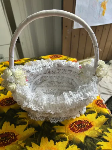 cesta para florista de casamento.