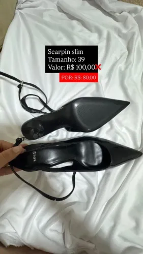 Scarpin Slim preto - TAM 39