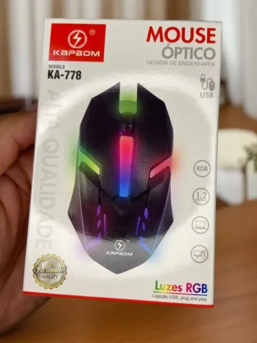Mouse Óptico Gamer com Fio Led RGB KA-778 Kapbom an8