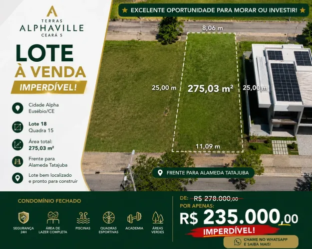 Terras Alphaville Ceará 5 - Lote à Venda (Oportunidade)