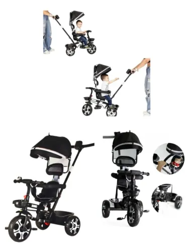 Triciclo infantil 2 em 1 vira bicicleta