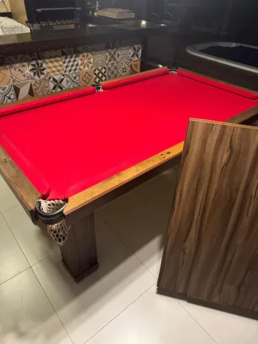 Mesa de sinuca madeira com tampa