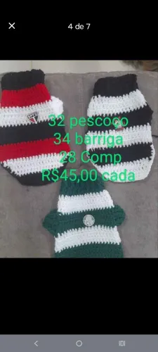 Roupas de crochê para pets