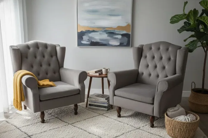 Poltronas Chesterfield Luiz XV classica