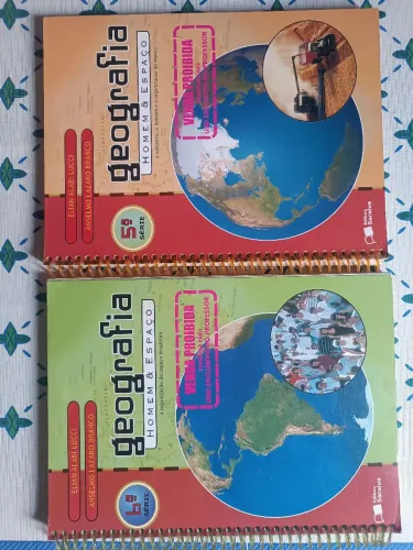 Livros de geografia apenas 5a e 6a séries. Livros do professor. Livros novos.