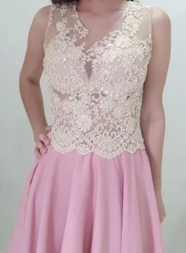 Vestido de Festa Pérola com Rose