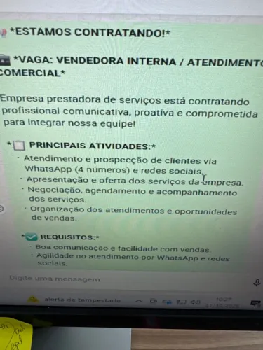 Vendas interna e comercial
