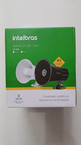 Sirene 120 db sir 3000 branca alarme novo!