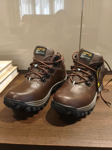 Bota Rework, cor café, Bootpillar Confort, Couro legítimo, Tamanho 40