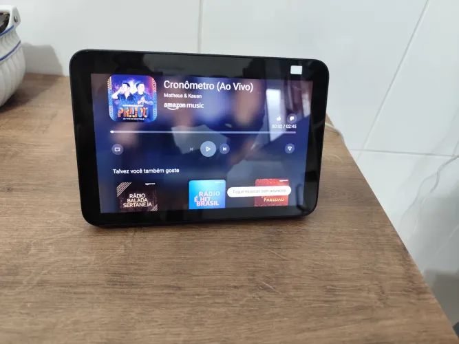 Echo Show 8 Amazon Smart Speaker Com Alexa Tela De 8'' Preto