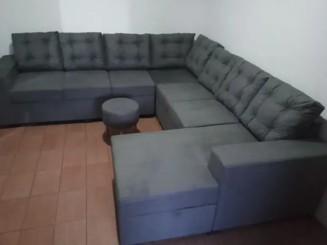 Sofá L gigante promoção relâmpago
