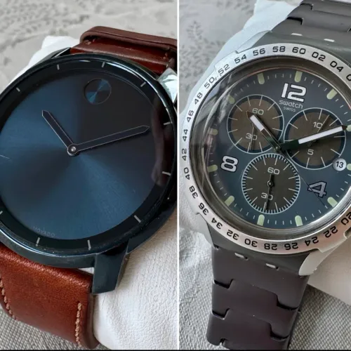 Movado e Swatch Relógios suíços originais