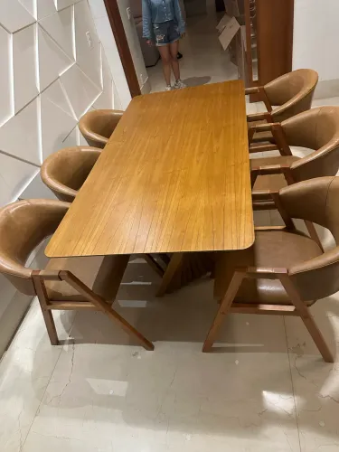 Mesa de Jantar 180x90 6 Lugares 100% Madeira Pronta Entrega 