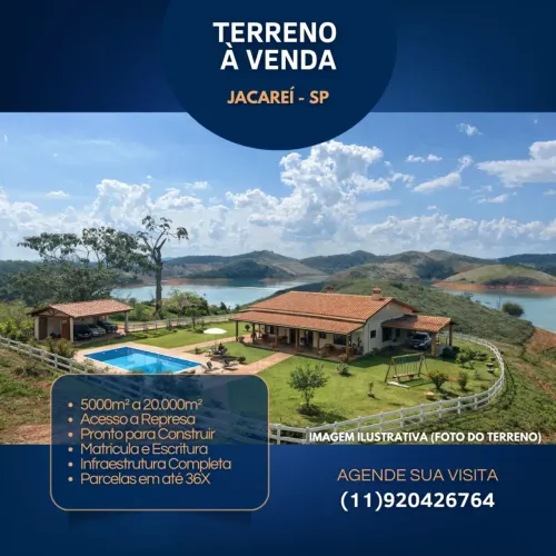 Lotes a Venda em Jacareí - SP/ Lotes de 5000m² / Terrenos com Entrada Baixa