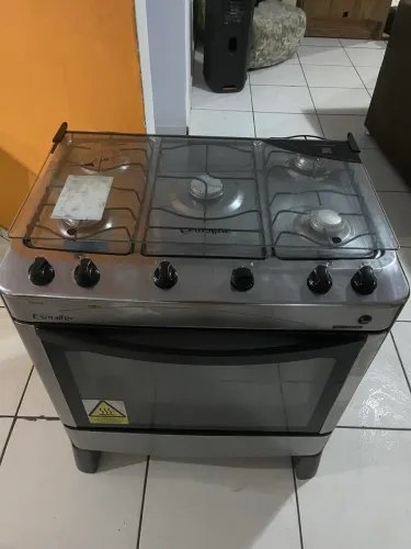 Fogão de Piso Esmaltec 5 Bocas Ágata 5062 Inox Bivolt