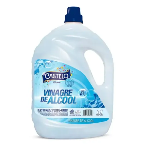 Vinagre De Álcool Castelo 6% 5l Uso Profissional Limpeza