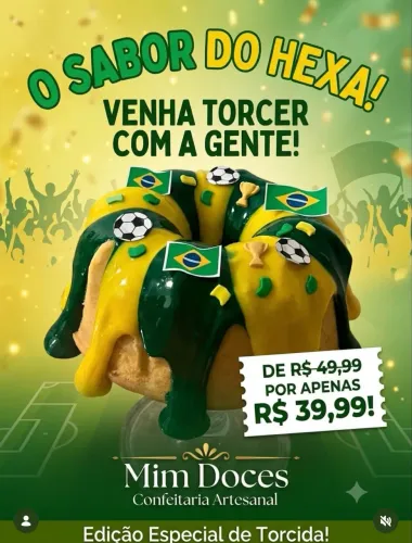 Bolo Jogo do Brasil