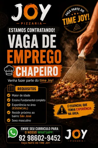 Chapeiro com experiência 