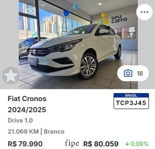 Fiat Cronos Drive 1.0 6V 2025