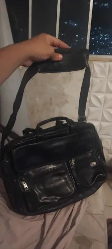 Bolsa de couro american tourister
