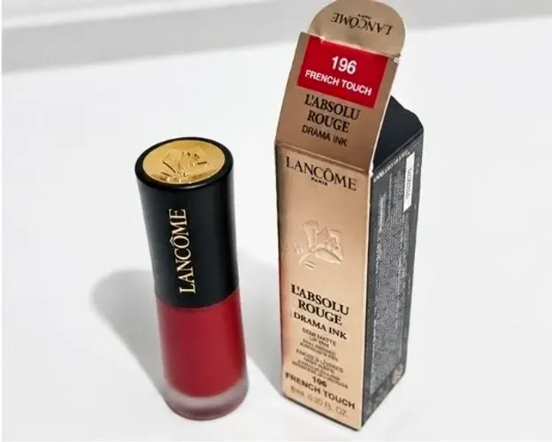Batom Lancôme L'Absolu Rouge Drama Ink 196 French Touch NOVO