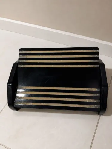 Apoio Ergonômico para Os Pés, MDF Natural (Cor: Black Piano)