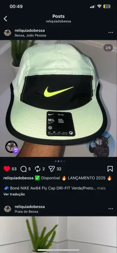 BONÉ NIKE AW84 DRI FIT FLY CAP ORIGINAL