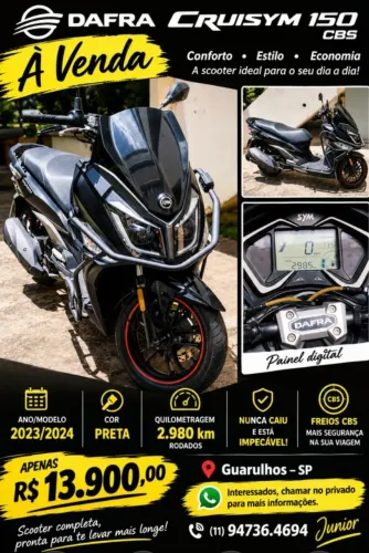 Dafra Cruisym 150cc CBS 2024 2.985km