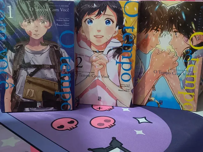 Mangás O Tempo Com Você (COMPLETO) 3 Volumes, no saquinho (Como novos) Makoto Shinkai