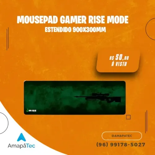 Mousepad Gamer Rise Mode Speed, Sniper, Estendido (900x300mm)