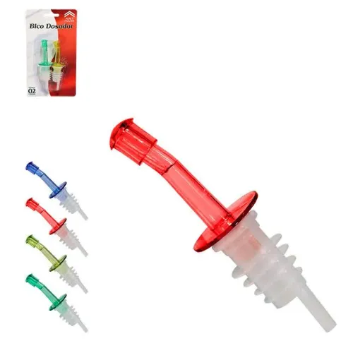 Kit 4 Bicos Dosadores coloridos para Óleo, Vinagre, Azeite,... 