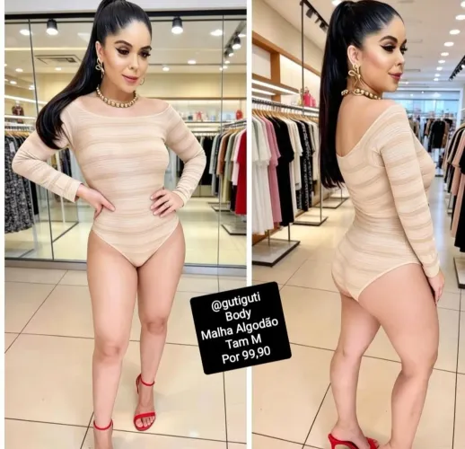 Body mangas longas sem bojo tamanho M por R$49,99 cada