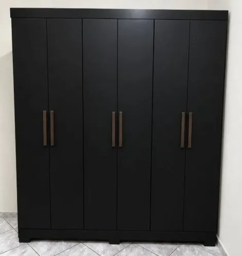 Guarda roupa preto 100% MDF