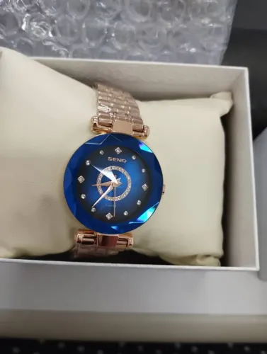 Relógio Feminino Quartzo a Prova D Água Estilo Ocean Heart Star