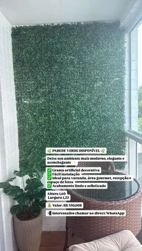Parede artificial grama
