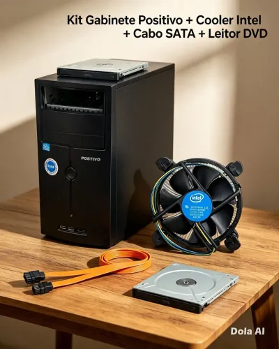 Kit de peças usadas em com estado com gabinete coller leitor de dvd e cabo sata de brinde