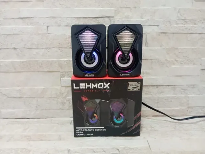 Caixa de Som Gamer para Pc Computador Usb Rgb Led Cabo P2
