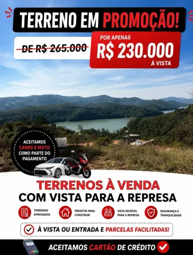 Super Promoção! Terreno de 1200m² Pronto para Construir/Infra de Água e Energia!