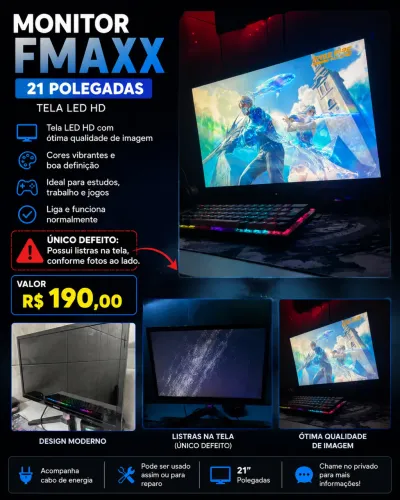 Monitor Fmaxx 21? Polegadas com defeito (simples)