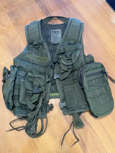 Colete militar modular WTC padrão Exército com acessórios