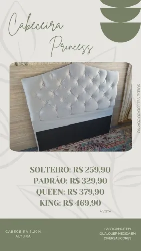 Cabeceiras Premium - diversas cores
