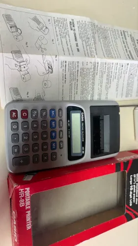 Calculadora portátil Casio HR-8B avaria não puxa o papel