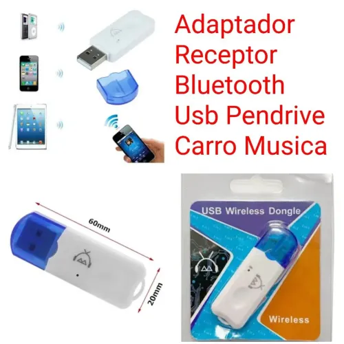 Adaptador Receptor Bluetooth Usb Pendrive Carro Musica