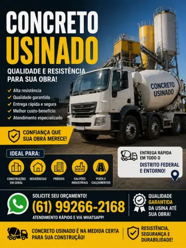 Concreto usinado - WhatsApp *