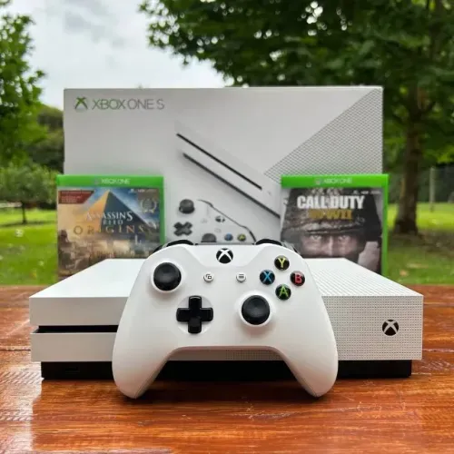 Xbox One S 1TB Completo Na Caixa Com Garantia e Jogo Incluso